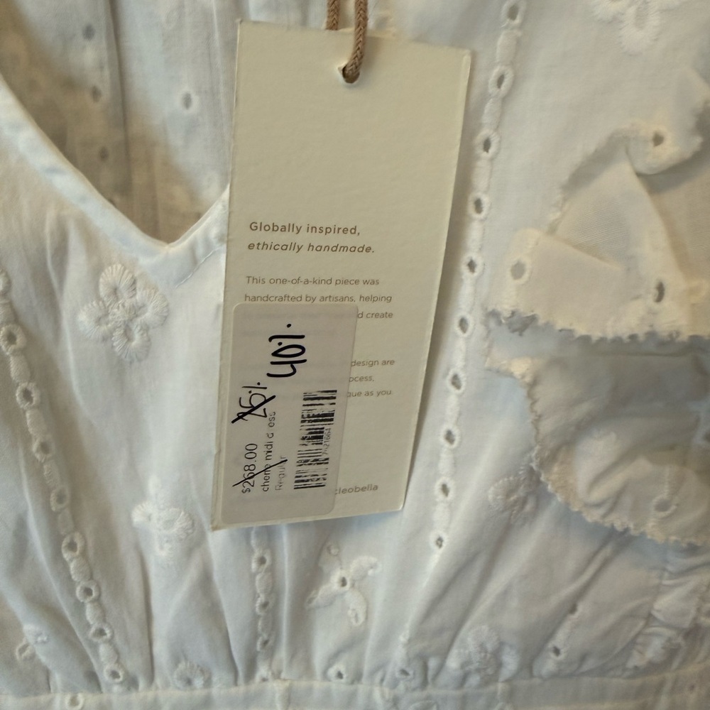 White Eyelet Ruffle Maxi Dress - Picture 3 of 7